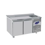Csa İnox CS-TEK-2-D-700-E 281 lt İki Kapılı 700'lük Tezgah Tipi Evyeli Derin Dondurucu