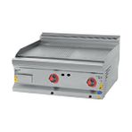 CSA İnox Csa Karacasan 80 Cm 700 Seri Set Üstü Elektrikli Yarı Kanallı Izgara Gri