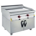 CSA İnox Csa Karacasan 900 Seri 80 Cm Dolaplı Elektrikli Düz Pleyt Izgara(80x90x85cm)