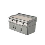 CSA İnox Csa Karacasan 900 Seri Dolaplı 120 Cm Tüplü Düz Pleyt Izgara 120x90x85cm