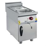 CSA İnox Csa Karacasan 900 Seri Dolaplı 40 Cm Elektrikli Sos Benmari Makinası Gri