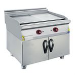CSA İnox Csa Karacasan 900 Seri Dolaplı 80 Cm Elektrikli Yarı Kanallı Izgara(80x90x85cm) Gri
