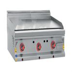 CSA İnox Csa Karacasan 900 Seri Set Üstü 80 Cm Elektrikli Düz Pleyt Izgara 120x90x85cm Gri