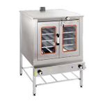 CSA İnox Csa Karacasan Çift Kapılı 80x100 Cm Doğalgazlı Pasta Börek Fırını Gri