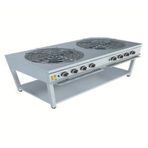 CSA Inox CSA Karacasan Taban Raflı 140 cm 2 Gözlü Doğalgazlı Künefe Ve Börek Ocağı