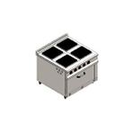 Csa İnox Karacasan 100x100 cm 4+1 Elektrikli 4'lü Kuzine Ocak
