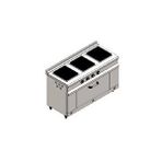 Csa İnox Karacasan 140x60 cm 3+1 Elektrikli 3'lü Kuzine Ocak