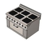 Csa İnox Karacasan 150x100 cm 6+1 Elektrikli 6'lı Kuzine Ocak