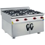Csa İnox Karacasan 900 Seri Dolaplı 80 cm 4 Gözlü Tüplü Ocak