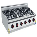 CSA İnox Karacasan Endüstriyel 120 cm 700 Seri Set Üstü Altı Gözlü Doğalgazlı Tüplü Ocak