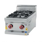 CSA İnox Karacasan Endüstriyel 40 cm 700 Seri 2 Gözlü Set Üstü LPG Tüplü Ocak