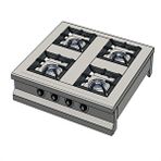 Csa İnox Karacasan Set Üstü 90 cm 4 Gözlü Tüplü Ocak