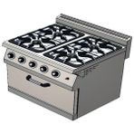 Csa Karacasan 700 Seri Set Üstü 4+1 Fırın Tüplü Kuzine
