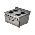 Csa Karacasan 80 Cm 700 Seri Set Üstü 4+1 Fırın Elektrikli Kuzine (80X70x85cm)