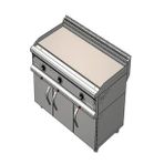 Csa Karacasan 900 Seri Dolaplı 120 Cm Elektrikli Düz Pleyt Kanallı Izgara 120X90x85cm