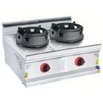 CSA Karacasan 900 Seri Set Üstü 80 cm 2 Gözlü Tüplü Wok Ocak