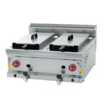 CSA KRCS.SFG.660 60x60x30 cm Gazlı 8+8 Litre Set Üstü Fritöz