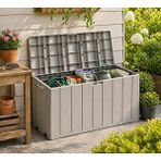 Csb Store 270 L Bahçe Depolama Sandığı Kilitli Plastik Çok Amaçlı Dış Mekan Sandık 117,5X45X56 cm