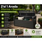 Csb Store Bahçe Banklı Depolama Sandığı – 2’si 1 Arada Oturma ve Saklama Depolama