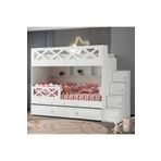 CSM MODULER MOBİLYA Mars Yavrulu Ranza Beyaz Çelik Destekli Mdf Membran Kaplama %100 MDF