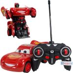 Cstars Cars Şimşek Mcqueen Uzaktan Kumandalı Araba Dönüşen Robot - Kırmızı