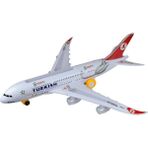 Cstars Türk Hava Yolları A380 Işıklı Hareketli Büyük Boy Oyuncak Uçak 45 cm Plastikten