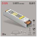 CT 2576 10 Amper Slim Kasa Fansız Şerit Led Trafosu 120W Cata