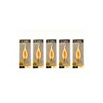 Ct-4281 4W Amber Rustik Kıvrık Mum Led Ampul 5Li Paket