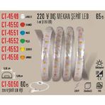 Ct-4551 220 V Dış Mekan Şerit Led Mavi 5 Metre Hazır