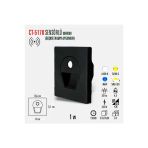Ct-5170 1 Watt Siyah Kasa Sensörlü Koridör Armatürü Beyaz