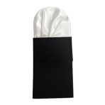 CT COTIM COYIN Prefolded Suit Cep Kareler, Önceden Katlanmış Kart Düz Renk Mendil Erkekler Kadınlar için, Polyester Takım Elbise Aksesuarları, Beyaz, 18cm x 8cm