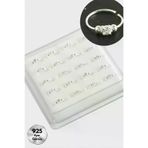 CT STONES tptn-240489 Zirkon Tek Taşlı Halka Gümüş Hızma 20 Adet