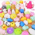 Ct Toys (3 Adet) Kawaii Süper Yumuşak Süper Esnek Squishy Hayvan Figürler, Sukuşi Oyuncak