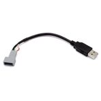 CTAB Fit For Kia KX3 KX5 Sorento Tucson For Hyundai Sonata CD Radio Aux Audio Media Data Wire Car USB 4 PIN Plug Cable Connector Adapter(BLACK)