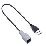 CTAB Fit For Toyota Camry Reiz RAV4 CD Radio Aux Audio Media Data Wire Car USB 4 PIN Plug Cable Connector Adapter(BLACK)