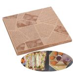 CTForest 50 yaprak Deli kağıt yaprakları, sandviç sargı kağıt, Deli Basket Liner Papers, tavuk rulosu, burgerler, patates kızartması, kızartmalık tavuk (25 cm)