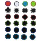 CTHTBZ PS4, PS5 için 24 ADET Silikon Başparmak Tutacağı, PS3, Xbox One, Xbox Series X/S, Xbox 360, Switch Pro Controller için Performans Analog Çubuk Joystick Kapakları (Siyah ve Mavi)