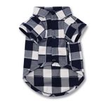 Ctilfelix Köpek Gömlek Ekose Köpek Giysileri Küçük Orta Büyük Köpekler Kediler Erkek Kız Yavru Kedi Yumuşak Pet T-Shirt Nefes Tee Kıyafet Sevimli Izgara Giyim Şükran Günü [Mavi # 1; 5XL]