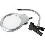 Ctn Paltava Paltava Ctn 2.5X130 mm 5X24 mm LED Aydınlatmalı Büyüteç,masa Üstü Metal Hortum Mandallı