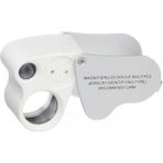 Ctn Paltava Paltava Ctn Kuyumcular Için Göz Büyüteç, Işıklı Metal 30X22MM 60X12MM Aydınlatma LED