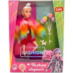 Ctoy Moda Aksesuarlı Oyuncak Bebek Desenli Ceket 30 Cm 867112