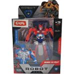 Ctoy Robota Dönüşen Araba +4 Yaş Erkekler İçin Eğlenceli Oyun Aracı Dayanıklı Malzeme - Kırmızı