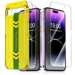 CTREEY iPhone 14 Pro Max Ekran Koruyucu Yansıma Önleyici 9H+Elmas Kalkan Temperli Cam [3s FOOLPROOF] Kurulum, Anti Mavi Işık, 6.7 Inç