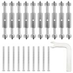 CTRICALVER 118 tip duvar montajı şalteri, kaset onarım aleti, 10 set, metal tipi, ayarlanabilir uzunluk, elektrik kutusu, dirsek anahtarlı onarım vidası çubuğu