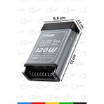Ctrons IP45 Yağmur Korumalı 12V 10A Güç Kaynağı 120W LED Sürücü Ac/dc Trafo Dönüştürücü - Açık Gri