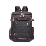 Ctv1258-0001 Unisex Su Geçirmez Kanvas Sırt Çantası (Siyah)