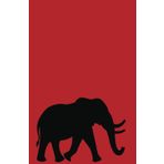 Cuaderno Tapa Dura Elefante: 130 horas rayadas con diseño de elefante, tapa color Rojo