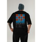 Cuba Mojıto Kokteyl Serisi Arka Baskılı Oversize T-Shirt Erkek Kadın %100 Pamuk Bisiklet Yaka Tişort - Siyah - XL