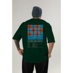 Cuba Mojıto Kokteyl Serisi Arka Baskılı Oversize T-Shirt Erkek Kadın %100 Pamuk Bisiklet Yaka Tişort - Yeşil - XL
