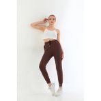 Cubbux Fitilli Cepli Rahat Kalıp Kadın Eşofman - 2XL - 0-Kahverengi